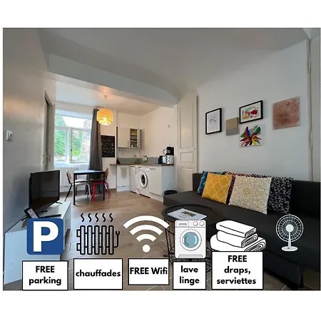 Appartement Tabi ,modern Chic Vs Free Parking,wifi,draps